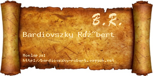 Bardiovszky Róbert névjegykártya